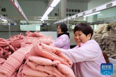 河南范縣 羽絨及制品產銷兩旺，工人干勁十足